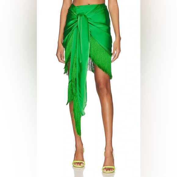 L'ACADEMIE Stevie Mini Skirt in Jewel Green